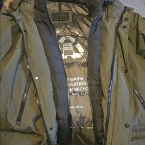 Michael Kors Dark Green Puffer Jacket
